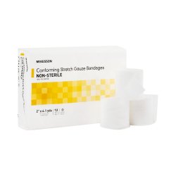 Conforming Bandage McKesson 2 in X 4-1/10 Yard NonSterile 12 per Pack