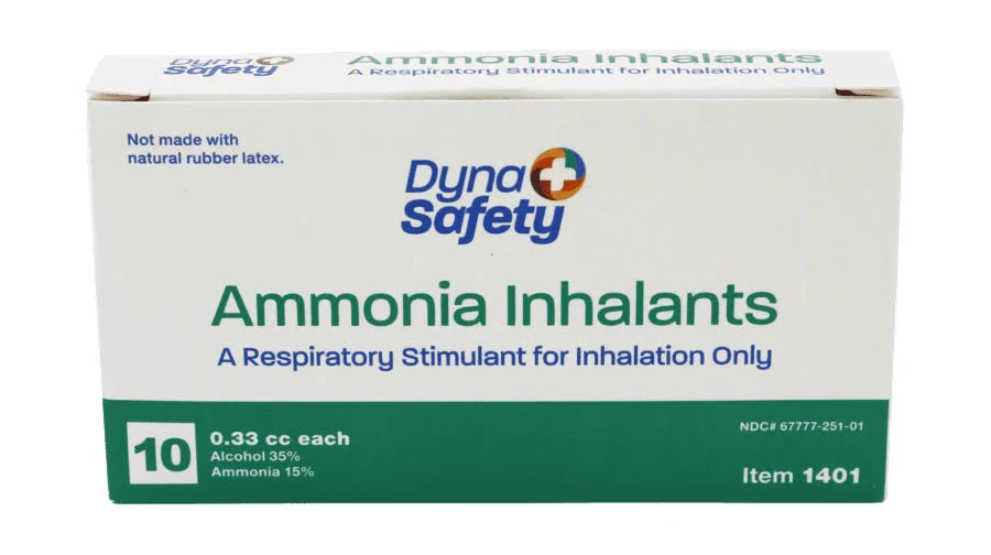 Dynarex® Respiratory Stimulant 15% - 35% Strength Inhalant AMMONIA, AMP INHALANT (10/BX 50BX/CS) Dyn