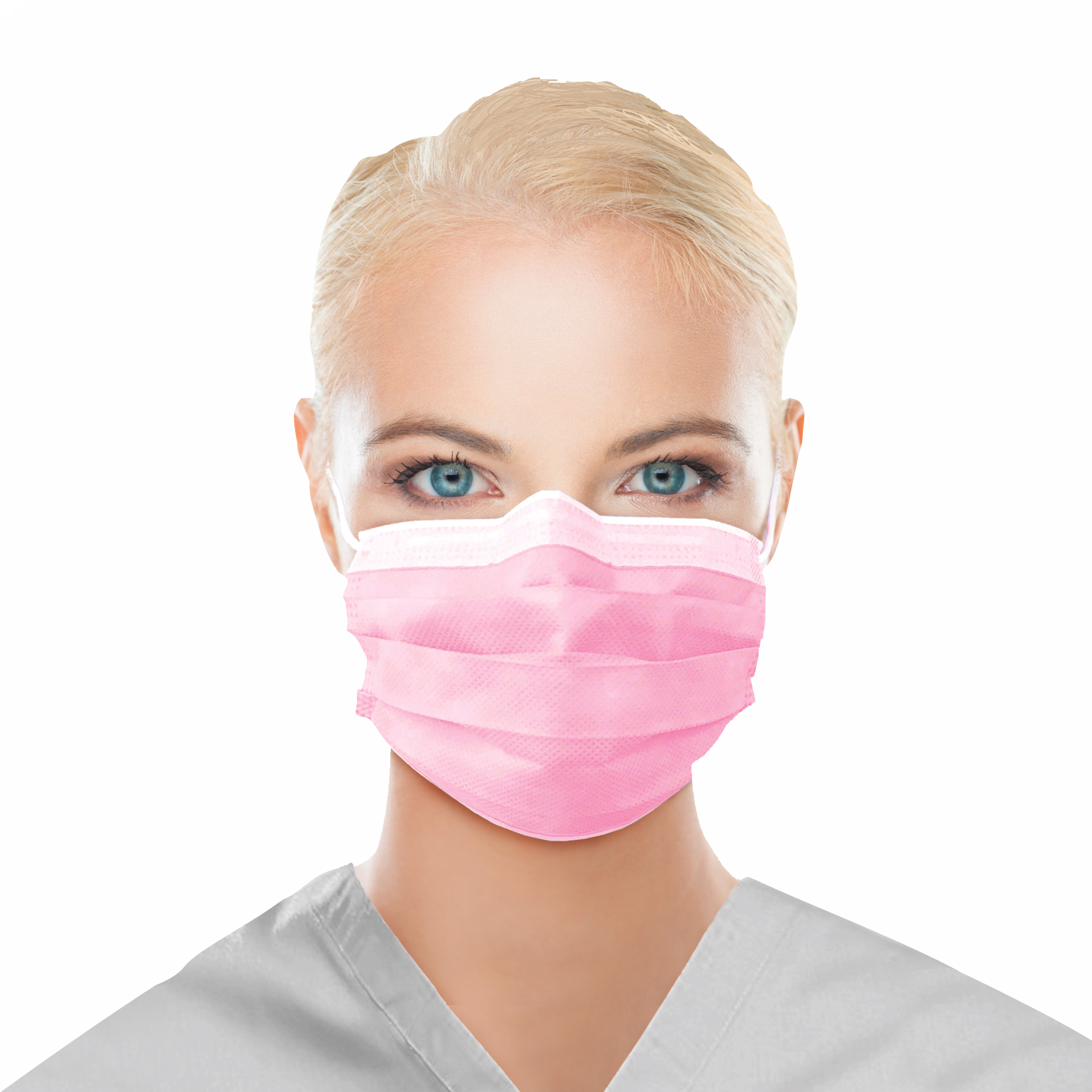 MASK FACE LEVEL 3 EARLOOP PINK 50/BX Dukal Corporation ULM-6389