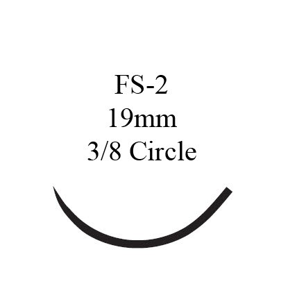 Absorbable Suture with Needle GUT CHROMIC Gut FS-2 3/8 Circle Reverse Cutting
