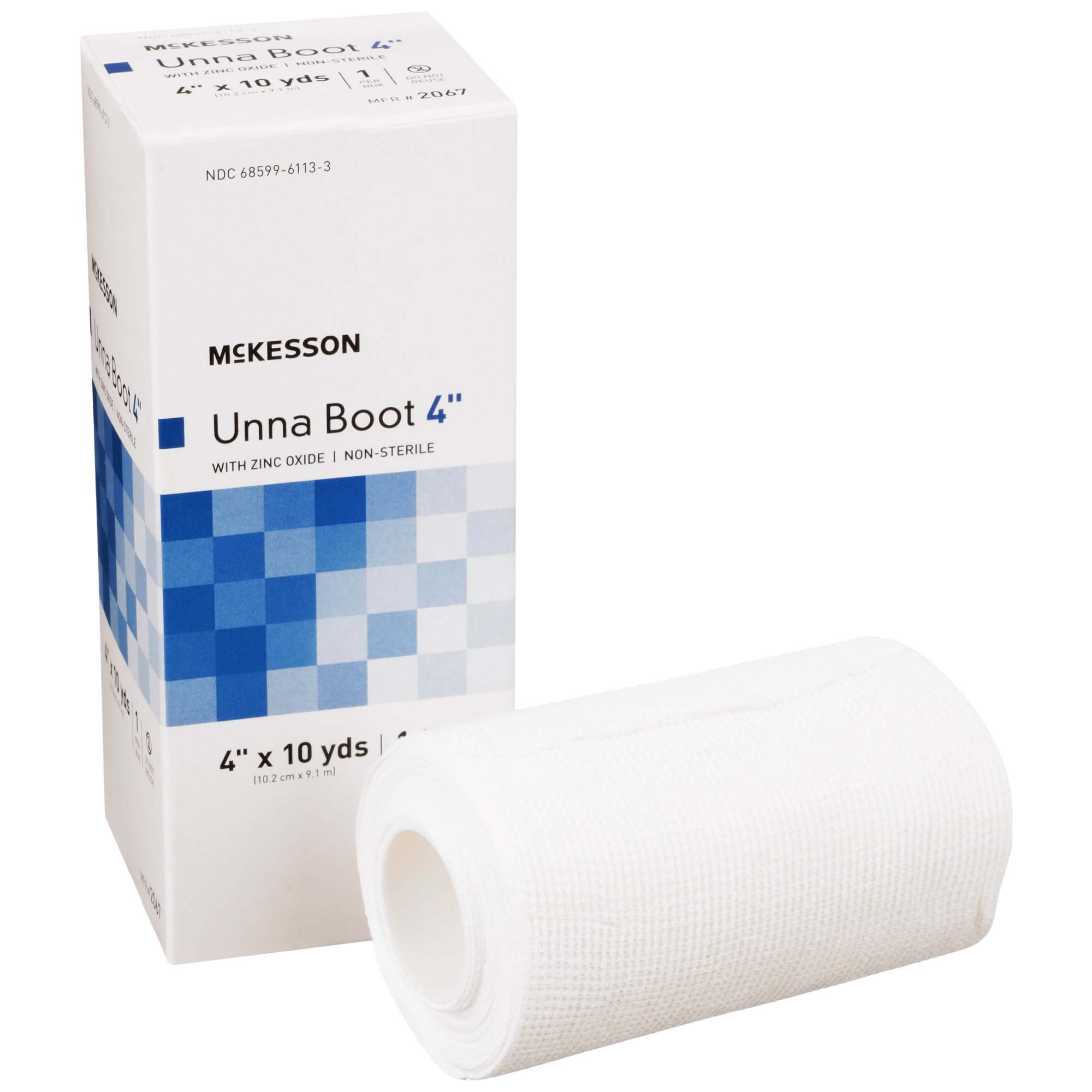Unna Boot McKesson Zinc Oxide 4 in X 10 Yard