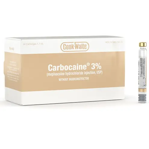 Cook-Waite Carbocaine® HCL 3% Plain 50/Bx
