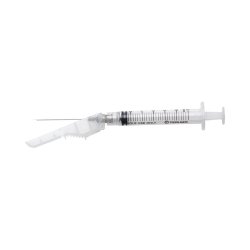 Safety Hypodermic Syringe with Needle SurGuard® 3 mL 1-1/2 in 22 Gauge Hinged Safety Needle Ultra