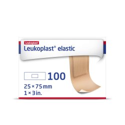Adhesive Strip Leukoplast® Elastic Cross-Elastic Material Tan 1x3 in Sterile