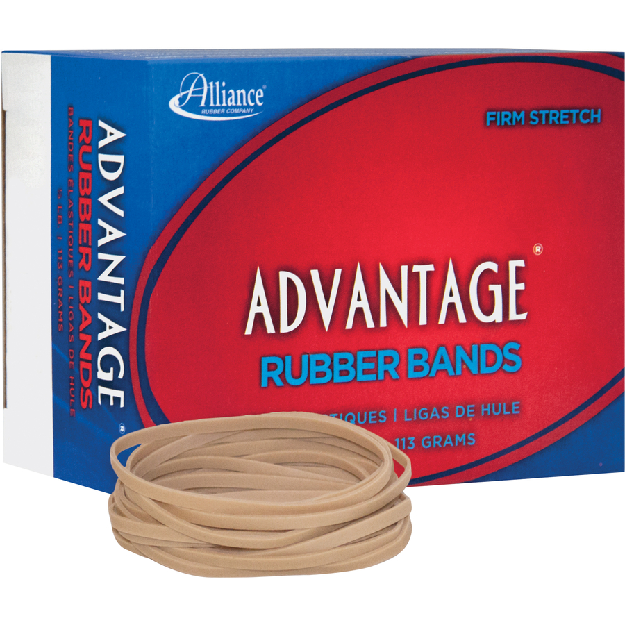 Advantage Rubber Bands Size #33, 1/4 lb - 150 Bands (3 1/2" x 1/8", Natural Crepe)
