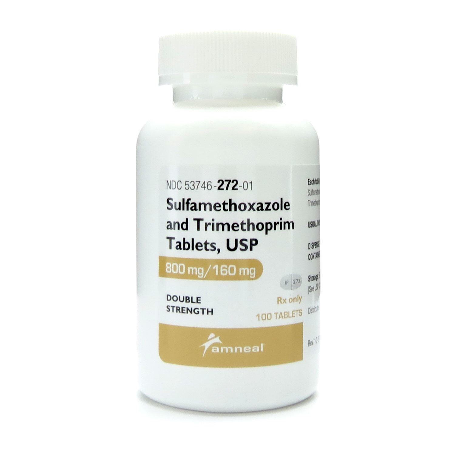 Sulfamethoxazole/Trimethoprim Tablets 800mg/160mg Double Strength Unit Dose 100/Package Each