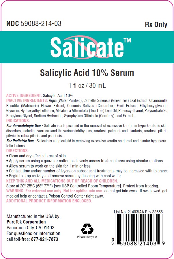 Salicate Salicylic Acid SERUM 10% 30ml Puretek Corporation 59088-0214-03