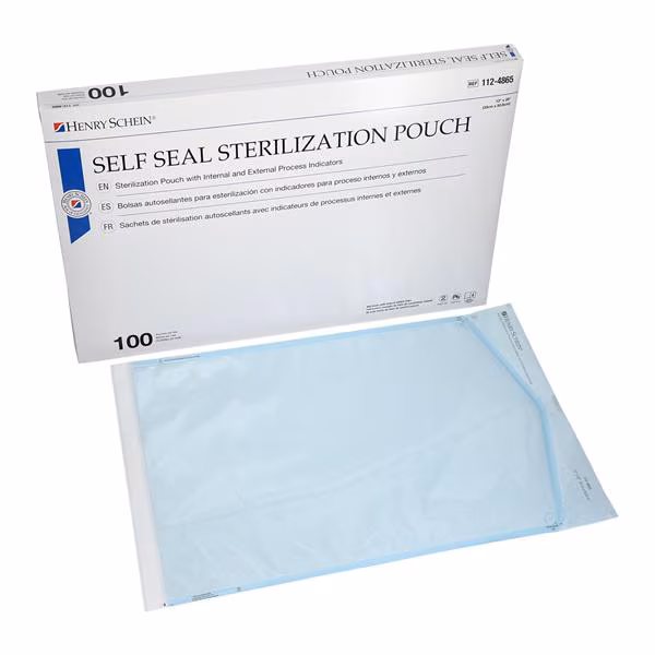 SelfSeal Sterilization Pouch Self Seal 13x20 100B HENRY SCHEIN INC 1124865