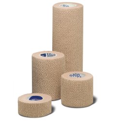 Cohesive Bandage Medi-Rip® LF 3 in X 5 Yard Team Pack Self-Adherent Closure Tan Standard Compression