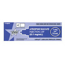 Atropine, 0.1 mgml, 10ml Luer Jet Prefilled Syringe NDC76329-3340-1 Pack of 10