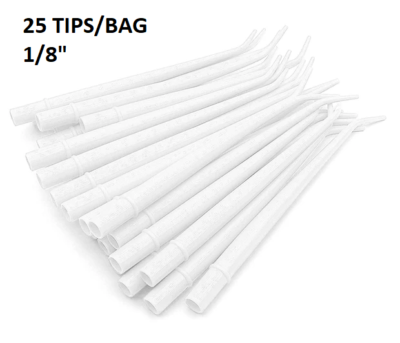 DDS Dental Surgical Aspirator Tips 1/8" White 25/Pk