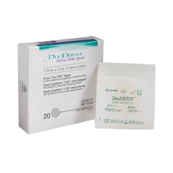 Thin Hydrocolloid Dressing DuoDERM® Extra Thin CGF® Film Backing 1-1/2x1-3/4 in Oval Hydrocolloid /