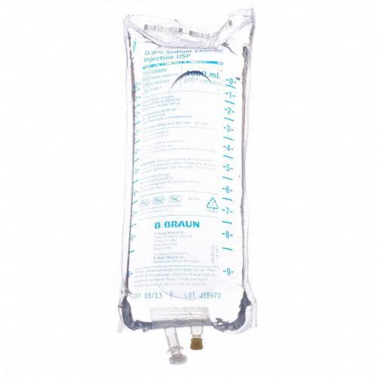 Sodium Chloride Injections 0.9% 1000ml 12/CS B Braun Medical Inc