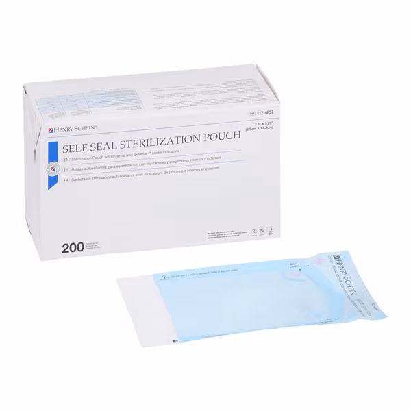 Sterilization Pouches 3.5 x 5.25 200 Ct HENRY SCHEIN INC 1124857
