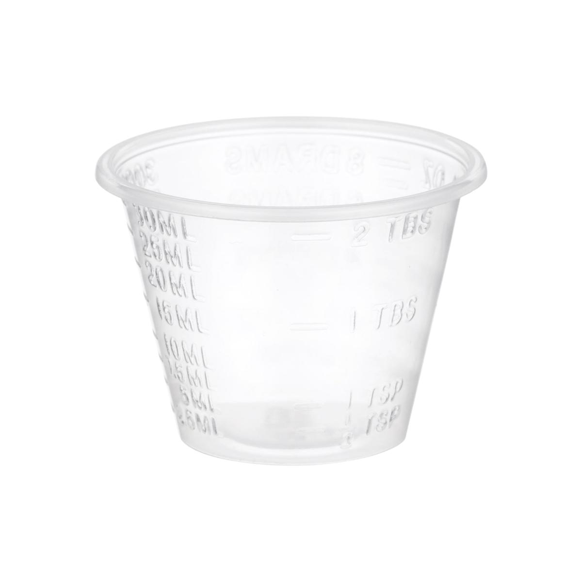 Henry Schein Medicine Graduated Cup Disposable Clear Plastic 1 oz 100/Bag, 50 BG/CA