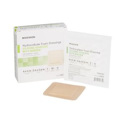 Foam, Adhesive Silicone W/border 4x4 10/bx Mckesson Medical and Surgical Inc 4843
