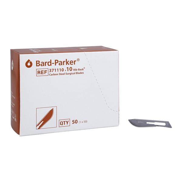 Bard-Parker Safety Lock Carbon Steel Sterile Surgical Blade Size 10 Disposable
