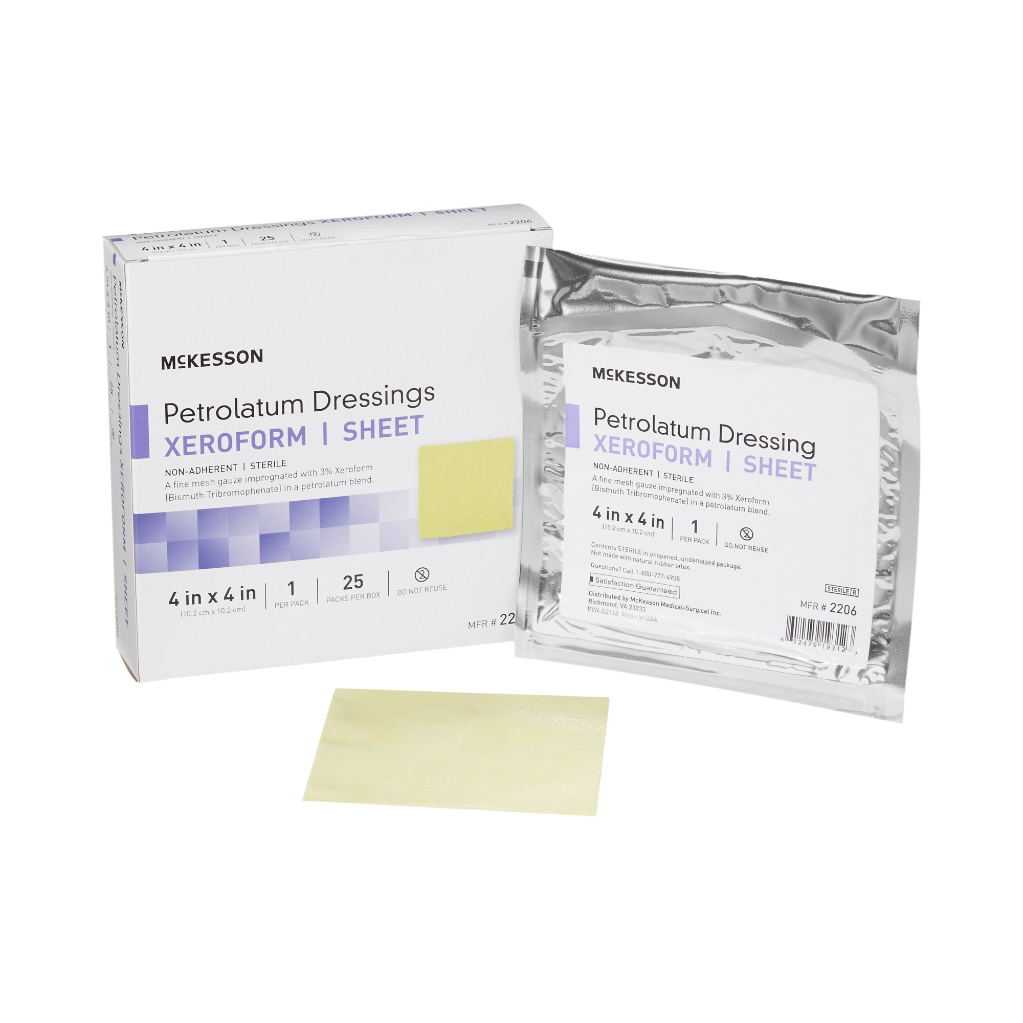 Xeroform Petrolatum Impregnated Dressing McKesson Strip 1x8 in Sterile