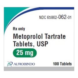 Metoprolol Tartrate 25 mg Tablet 100 Tablets