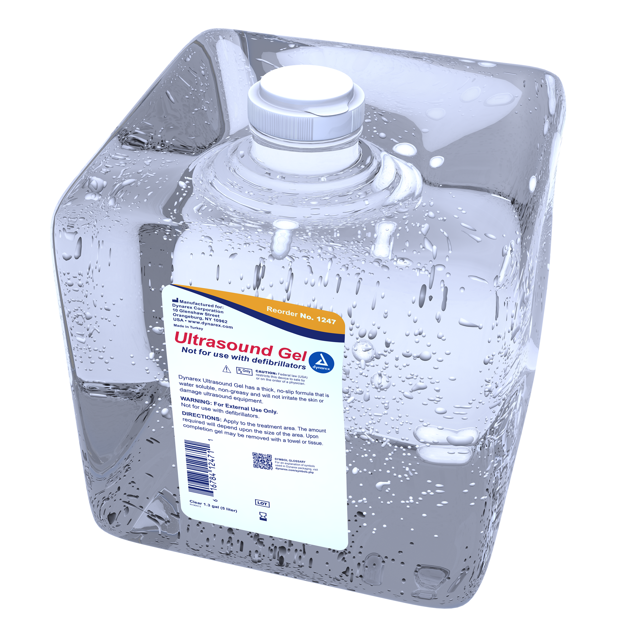 Ultrasound Gel - 1.3 gal (5 liters) Clear EACH Dynarex Corporation 1247