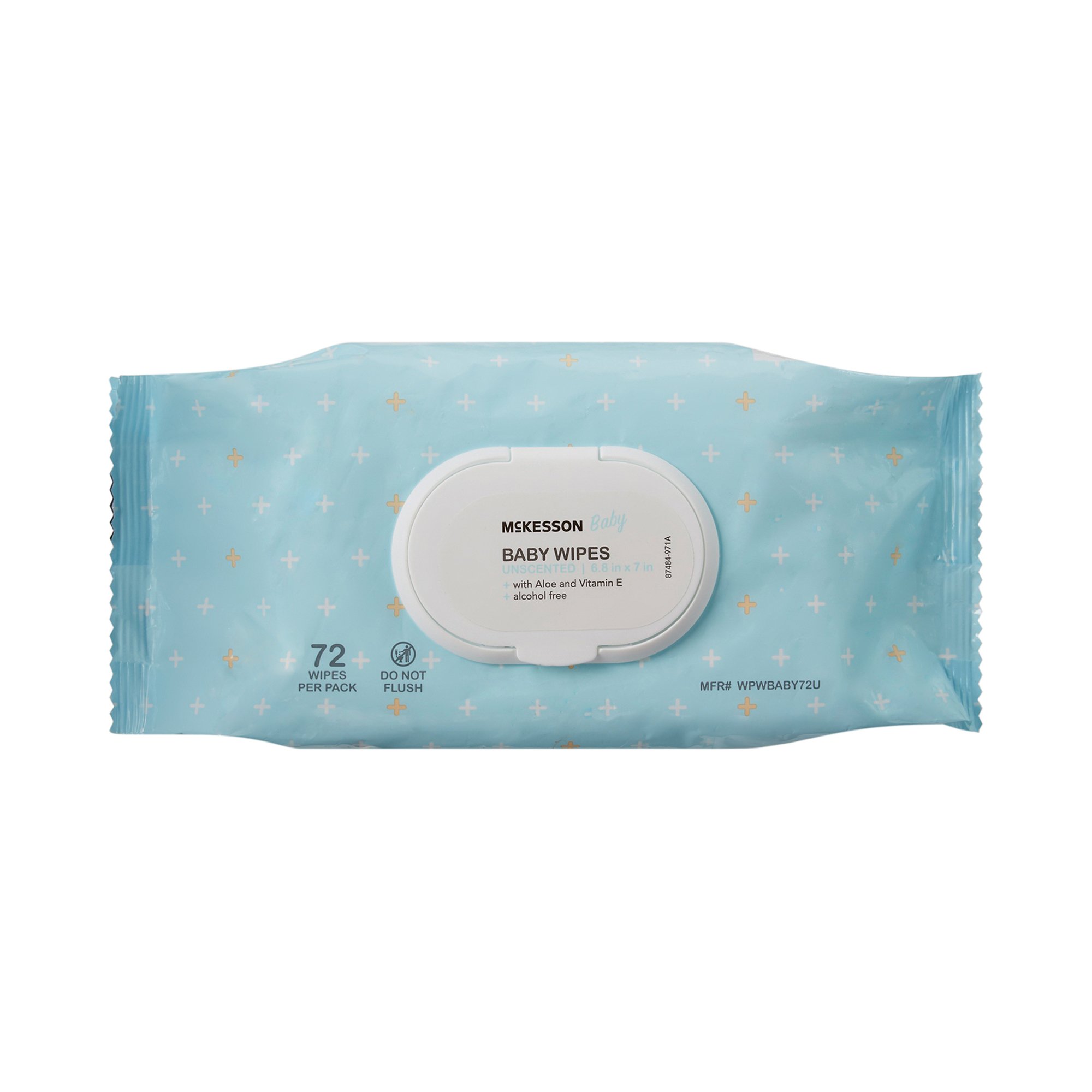 WIPE BABY UNSCENTED (72/PK 12PK/CS) Mckesson Medical and Surgical Inc