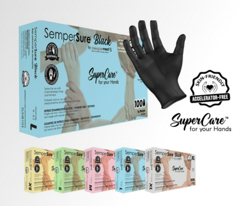 Exam Glove Nitrile Black Large 100/bx