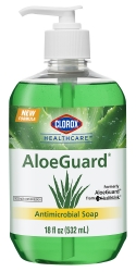 Antimicrobial Soap Clorox® Healthcare AloeGuard® Liquid 18 oz. Pump Bottle Floral Scent