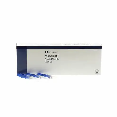 Monoject™ Metal Hub Needles – 30 Ga Short Blue 100/Bx