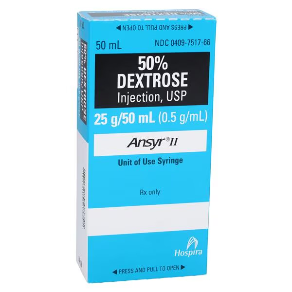 Dextrose Injection 50% Ansyr Syringe 50mL 29160