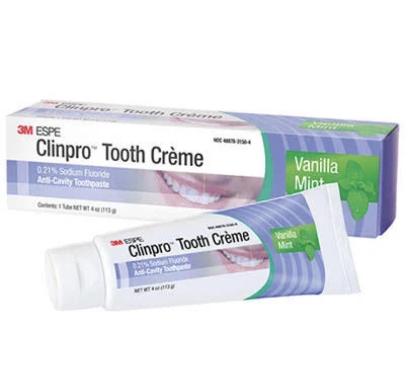 3M Clinpro Toothpaste 0.21% Sodium Fluoride Vanilla Mint 4oz/Tb