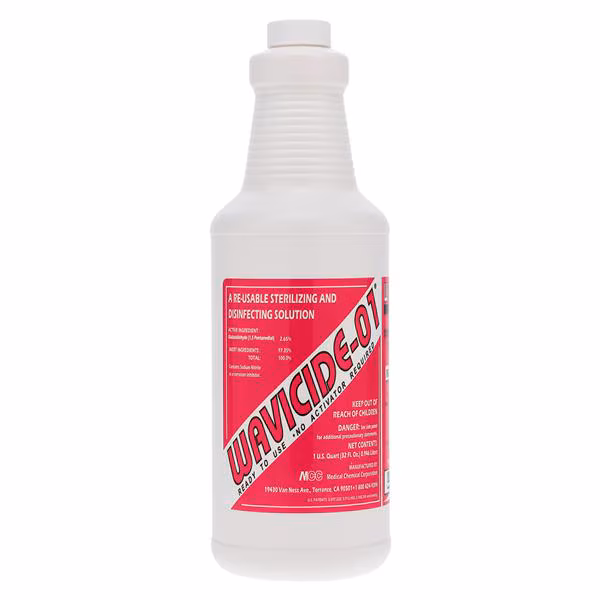 Wavicide 2.65% Glutaraldehyde 32oz Bottle Medical Chemical Corp. 0112-32OZ