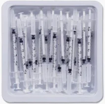 Allergy Tray, 1cc, 27G x 3/8 25/tray 40/cs Exel Corporation