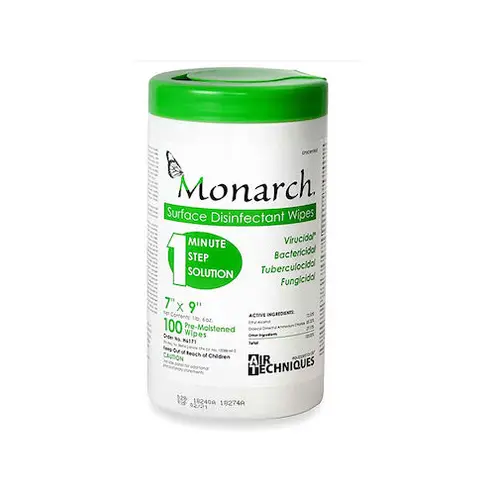 Monarch Disinfectant Wipes X-Large Canister 100/Cn