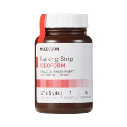Wound Packing Strip McKesson Iodoform 1/4 in X 5 Yard Sterile Antiseptic