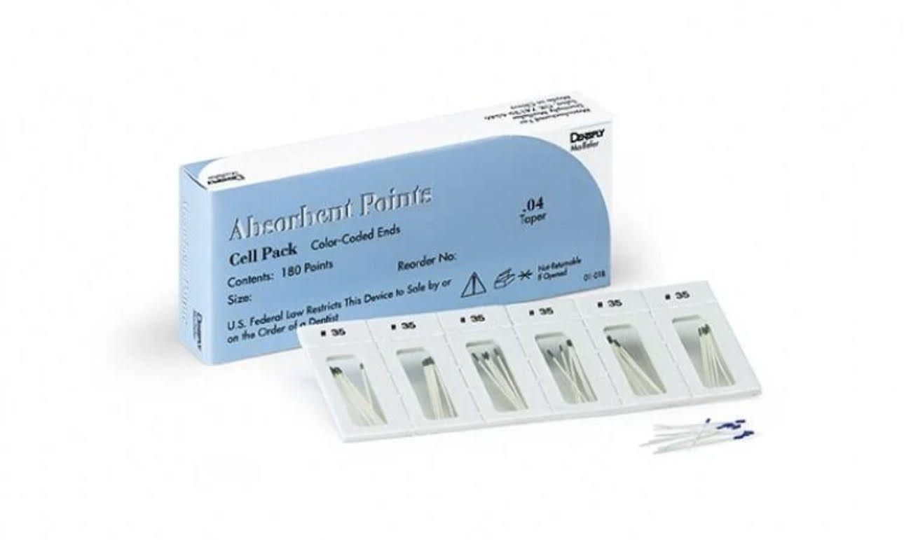 Absorbent Paper Points – Cell Pack Medium 180/Bx
