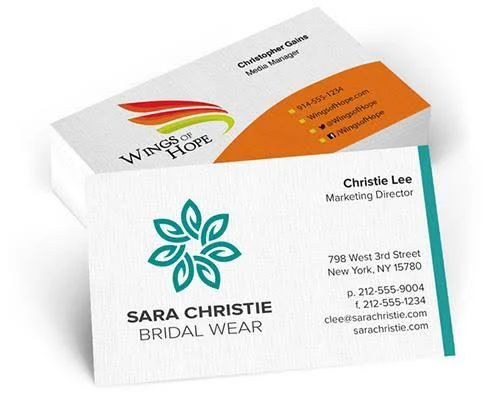 Classic® Linen 80 lb Business Cards, Personalized,  3-1/2" W x 2" H, 500/Pkg