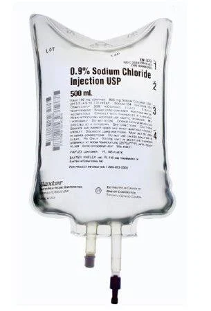Viaflex IV Injection Solution Sodium Chloride 0.9% 500mL Plastic Container Ea