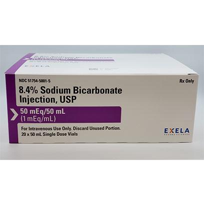 Sodium Bicarbonate Injection 8.4% SDV 50mL 25/Package