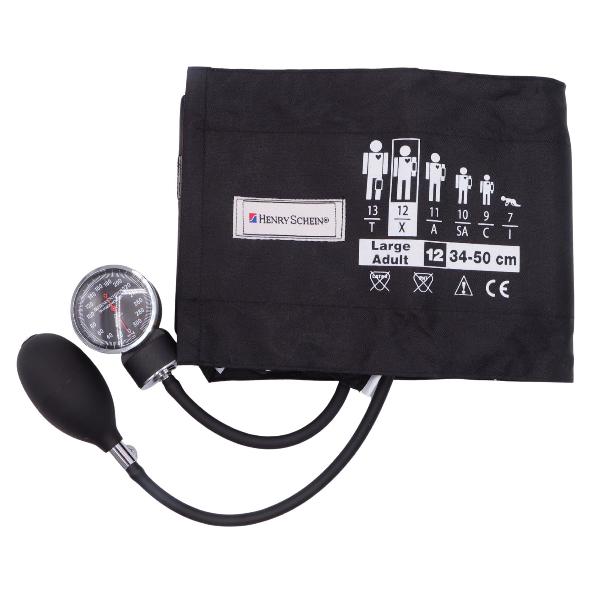 Henry Schein Prosphyg Aneroid Sphyg Sz 12 Blk Latex-Free Arm Dial Disp Each, 20 EA/CA 760-12XBKHS