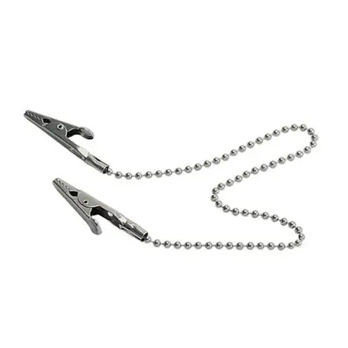 DentAmerica 15 inch Metal Chain with Plastic Sleeves, single bib holder
