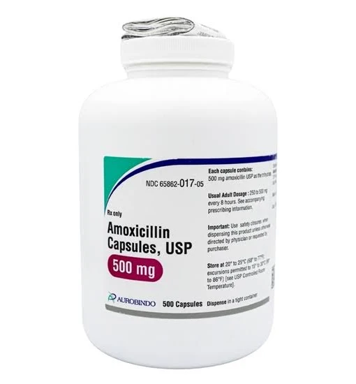 Amoxicillin Capsules 500mg Bottle 500/Bottle