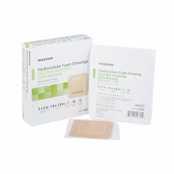 Foam, Adhesive Silicone W/border 3x3 10/bx Mckesson Medical and Surgical Inc