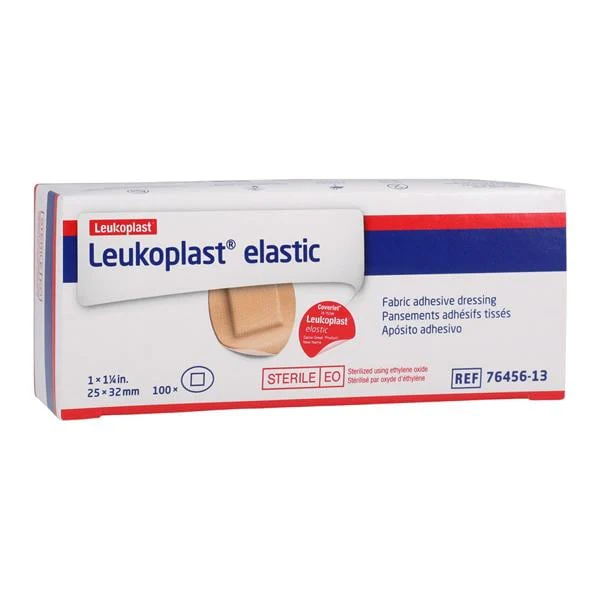 Leukoplast Adhesive Bandage Elastic/Fabric 1x1.5" Tan Sterile 100/Box, 12 BX/CA BSN Medical, Inc