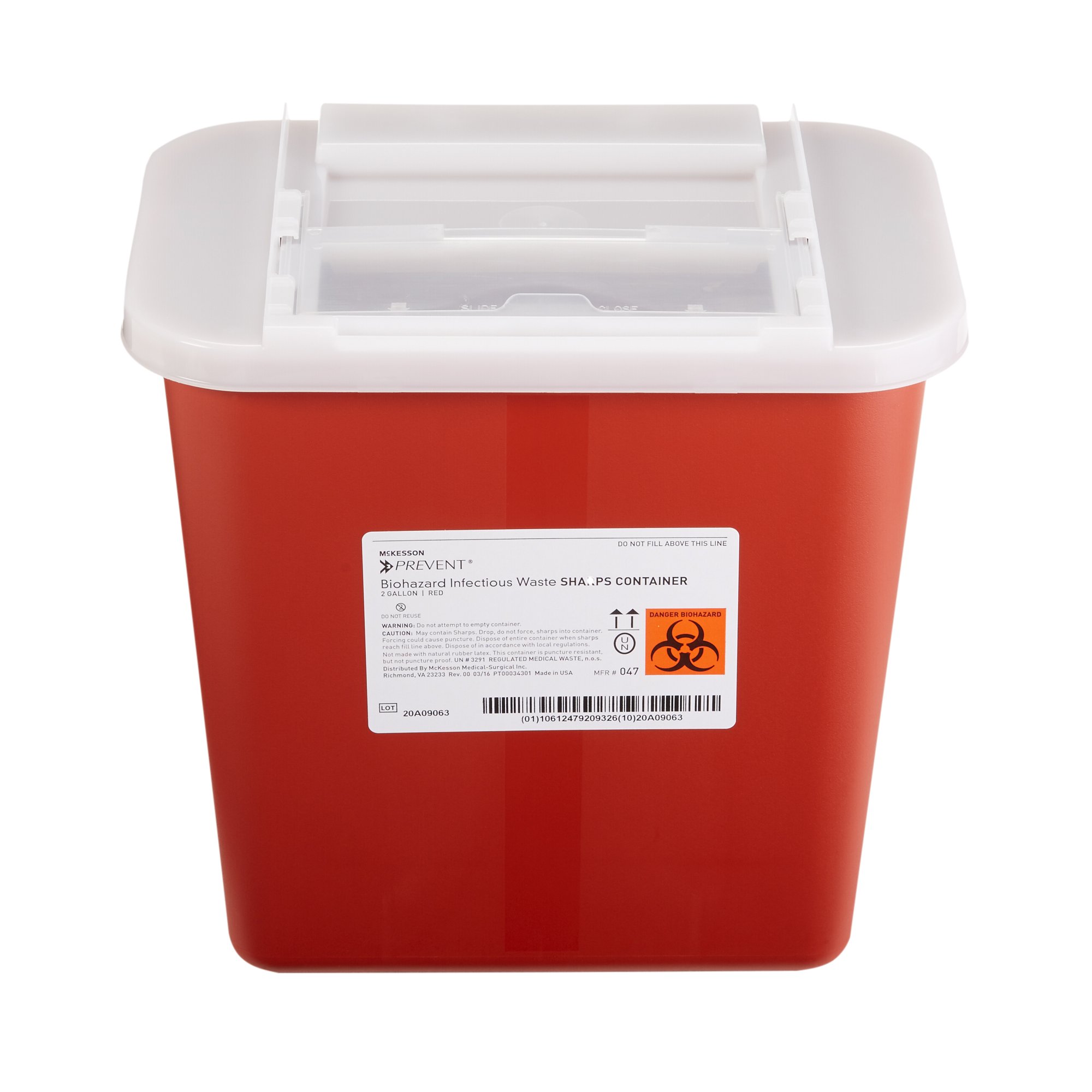 SHARPS Container RED 2GL EACH Mckesson Medical and Surgical Inc