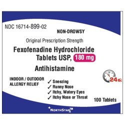 Allergy Relief 180 mg Strength Tablet 100 per Bottle