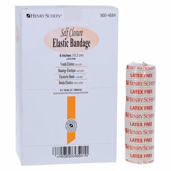Stretch Bandage Elastic 6"x4.5yd Tan Non-Sterile 10/Box Henry Schein Inc.