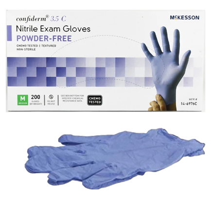 Contour Plus® Nitrile Exam Gloves – Medium 100/Bx