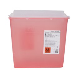 Sharps Container McKesson Prevent® Translucent Red Base 10-3/4 H X 10-1/2 W X 4-3/4 D in 1.25 Gallon