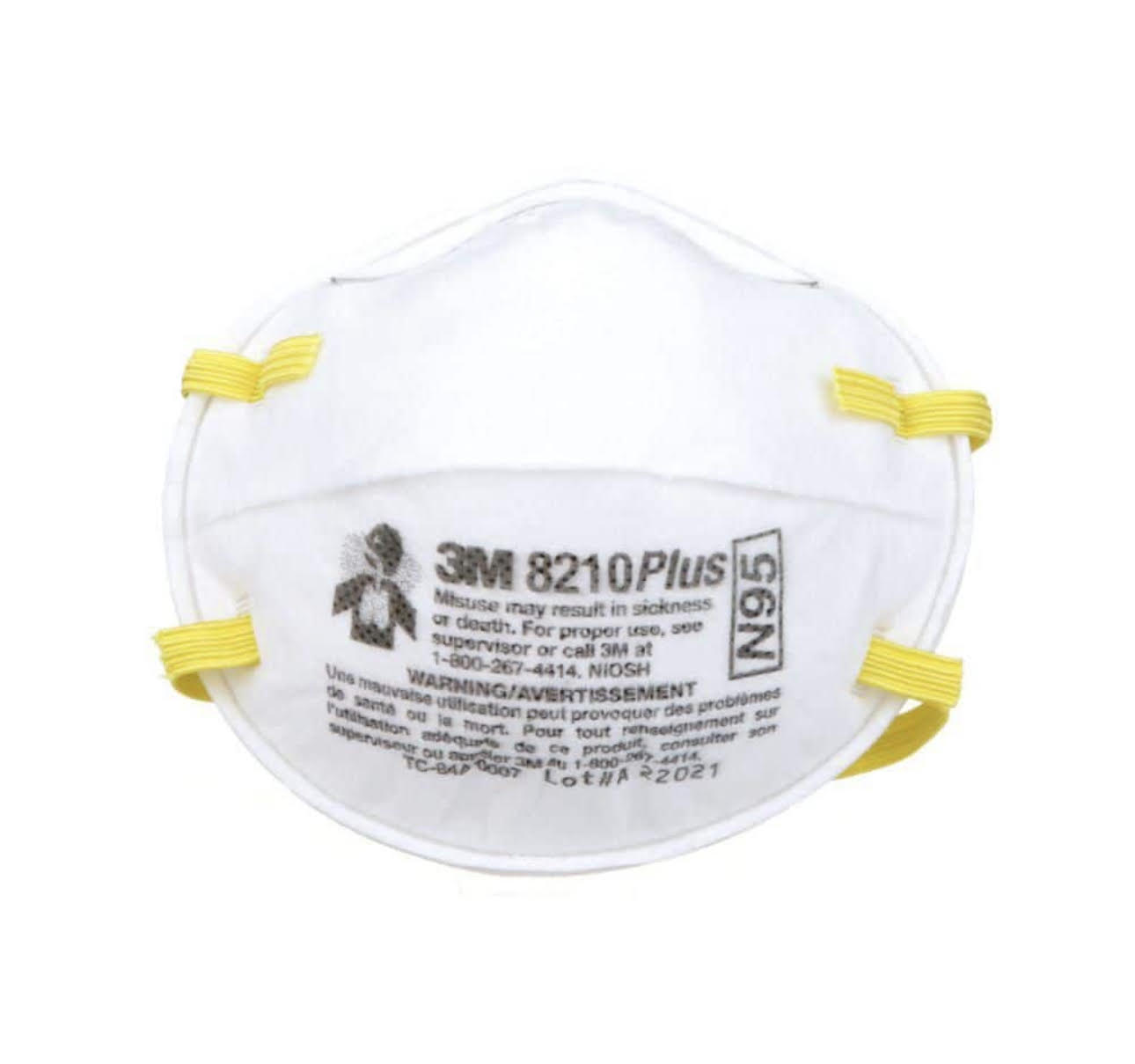 3M™ DEN N95 Particulate Respirator Large 8210+ 20/Bx
