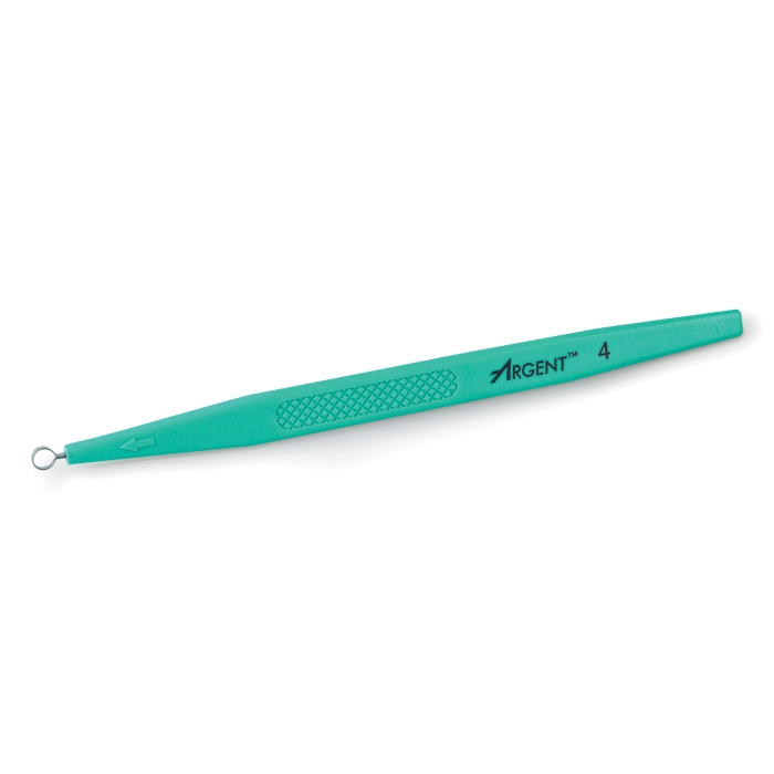 Dermal Curette McKesson 5-1/2 Inch Length Flat Textured Handle 4 mm Tip Semi-Sharp Loop Tip CURETTE,